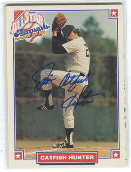 1993 Nabisco All Star Autograph Jim Catfish Hunter Card