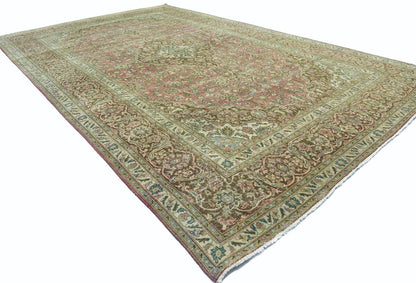 10X15 Antique Distressed Oriental Rug Muted