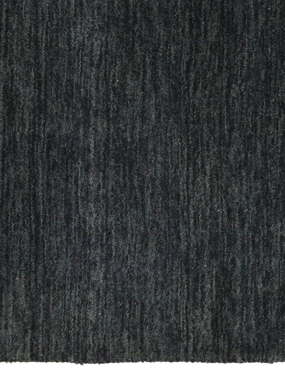 Charcoal Solid Hand-Loomed 5X8 Gabbeh Wool Rug