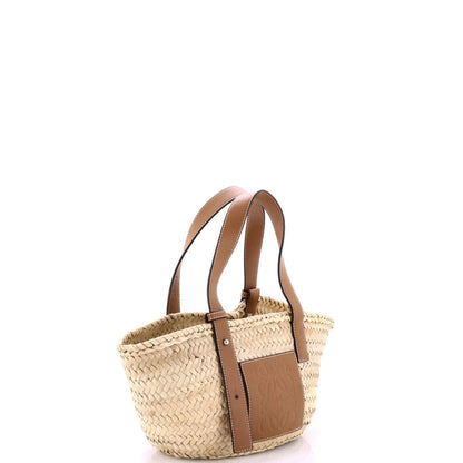 Small Loewe Basket Tote Raffia