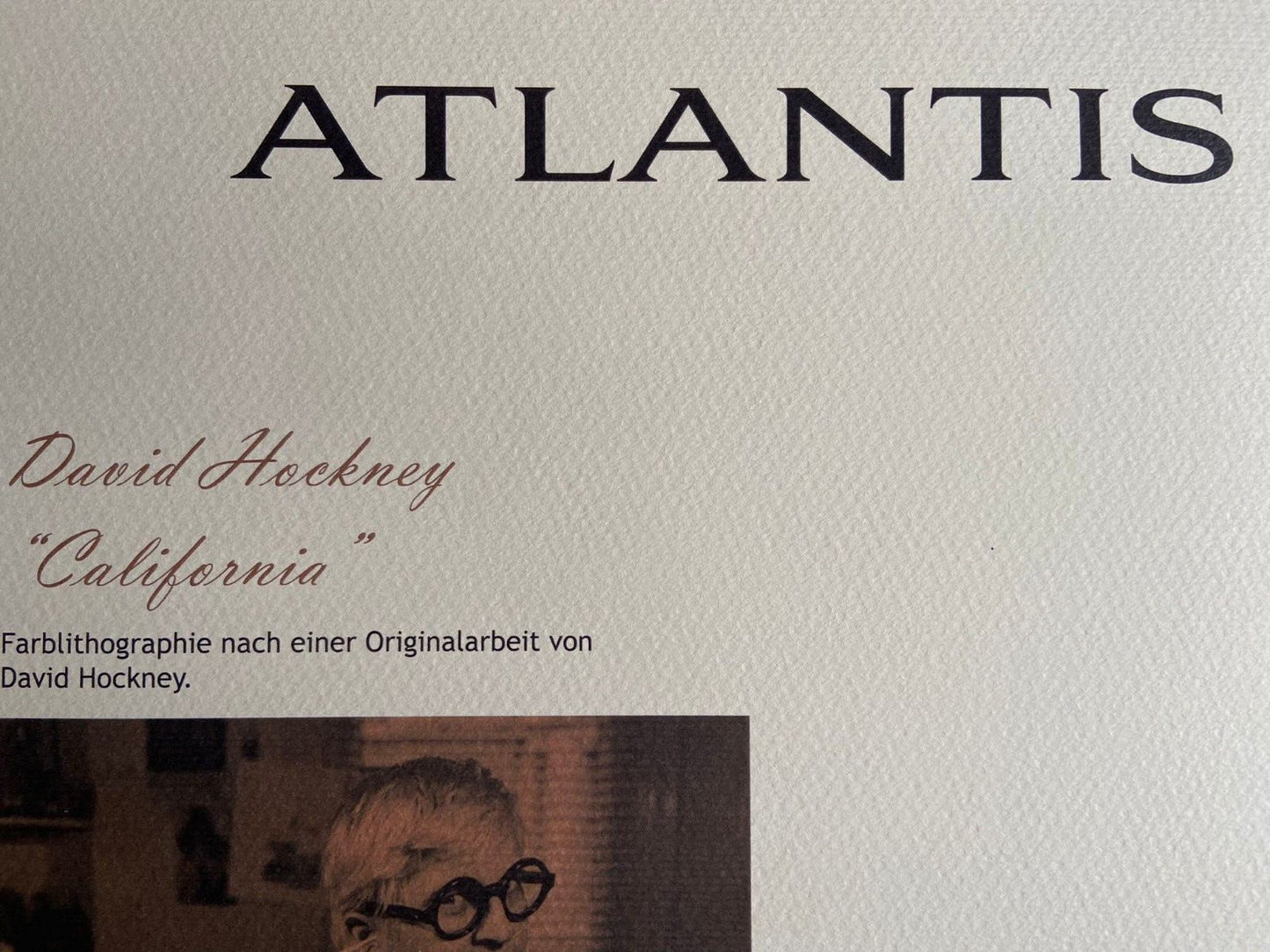 David Hockney "California" Lithograph Coa Numbered 180 Copies Stamp
