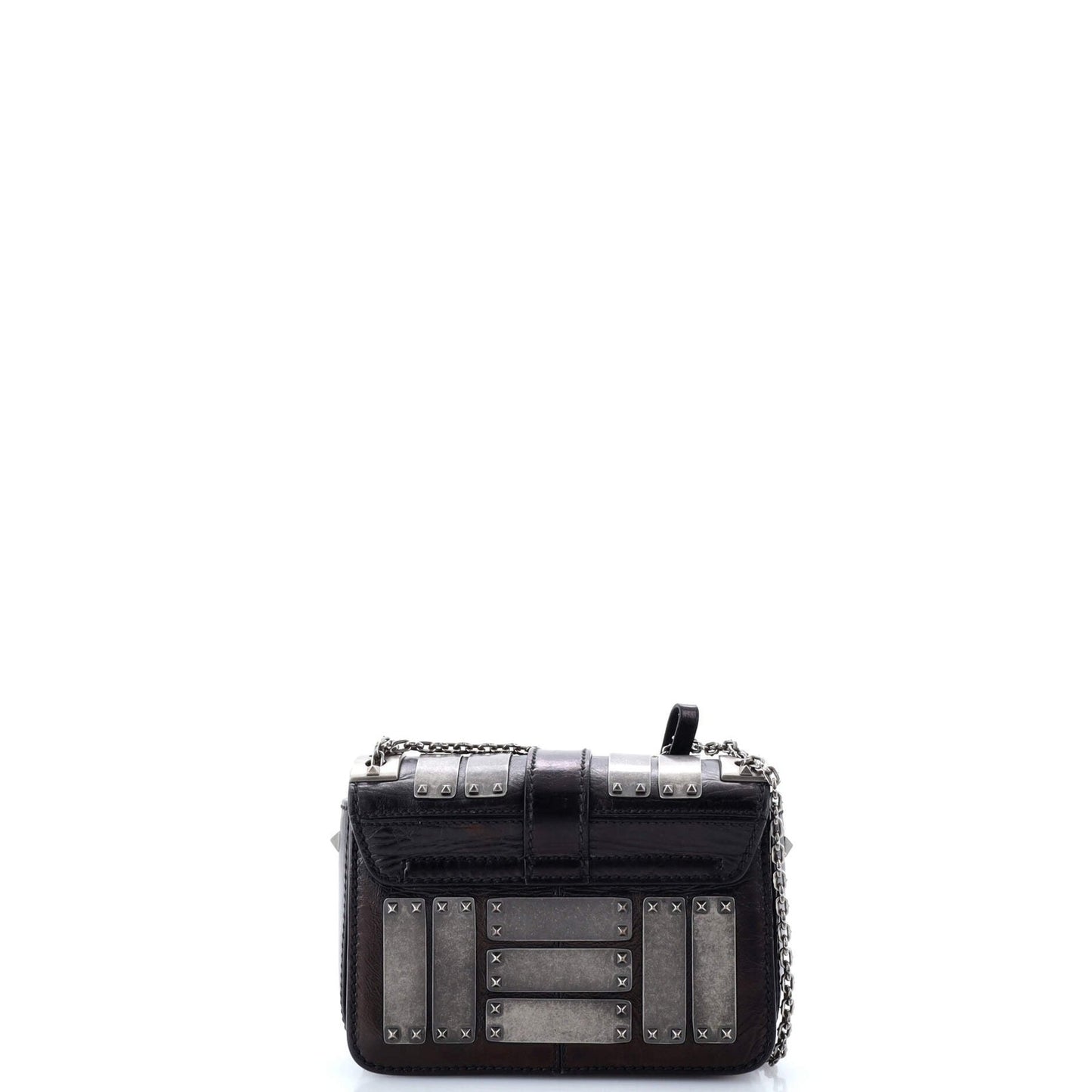 Valentino Garavani B-Rockstud Shoulder Bag Glazed Leather With Metal