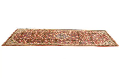 Rare Vintage Red Floral Oriental Runner Rug