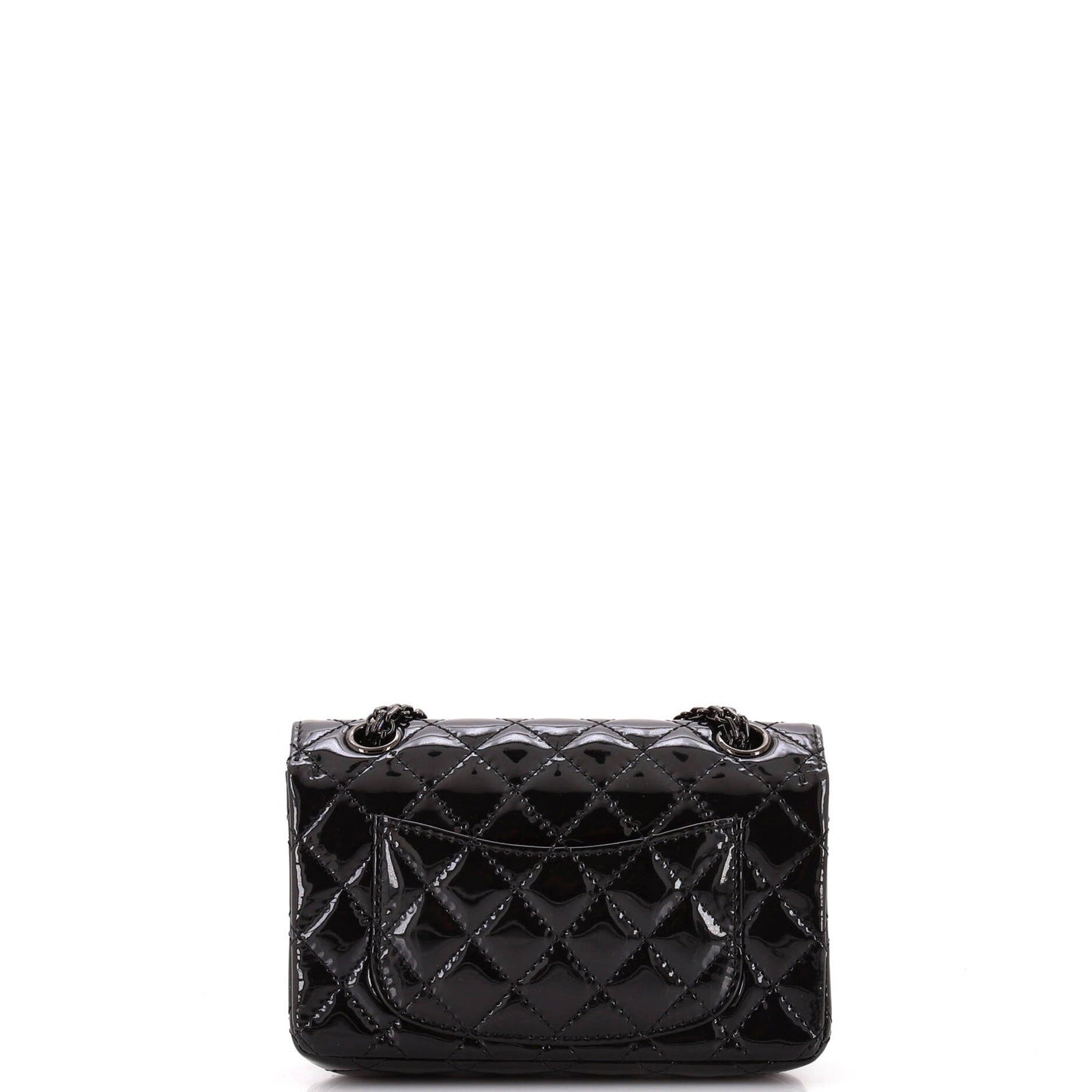 Chanel So Black Reissue 2.55 Flap Bag Quilted Patent Mini