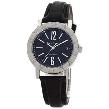 Leather BVLGARI Watches BB38BSLD Stainless Steel/