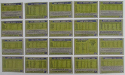 Lot Of (20) Autographed 1987 Topps Los Angeles
