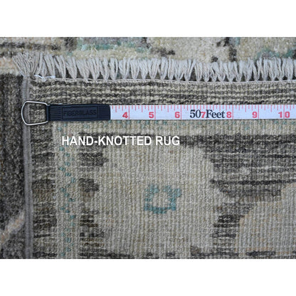 3'X15'7" Chameleon Gray Angora Oushak Oversized Runner Oriental Rug