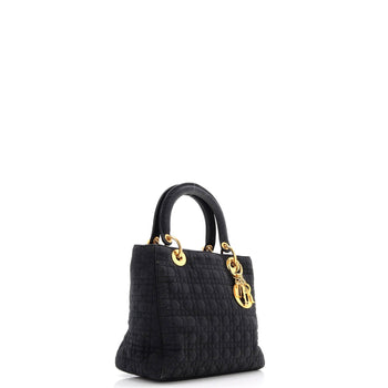 Christian Dior Vintage Lady Dior Bag Cannage Quilt Nylon Medium