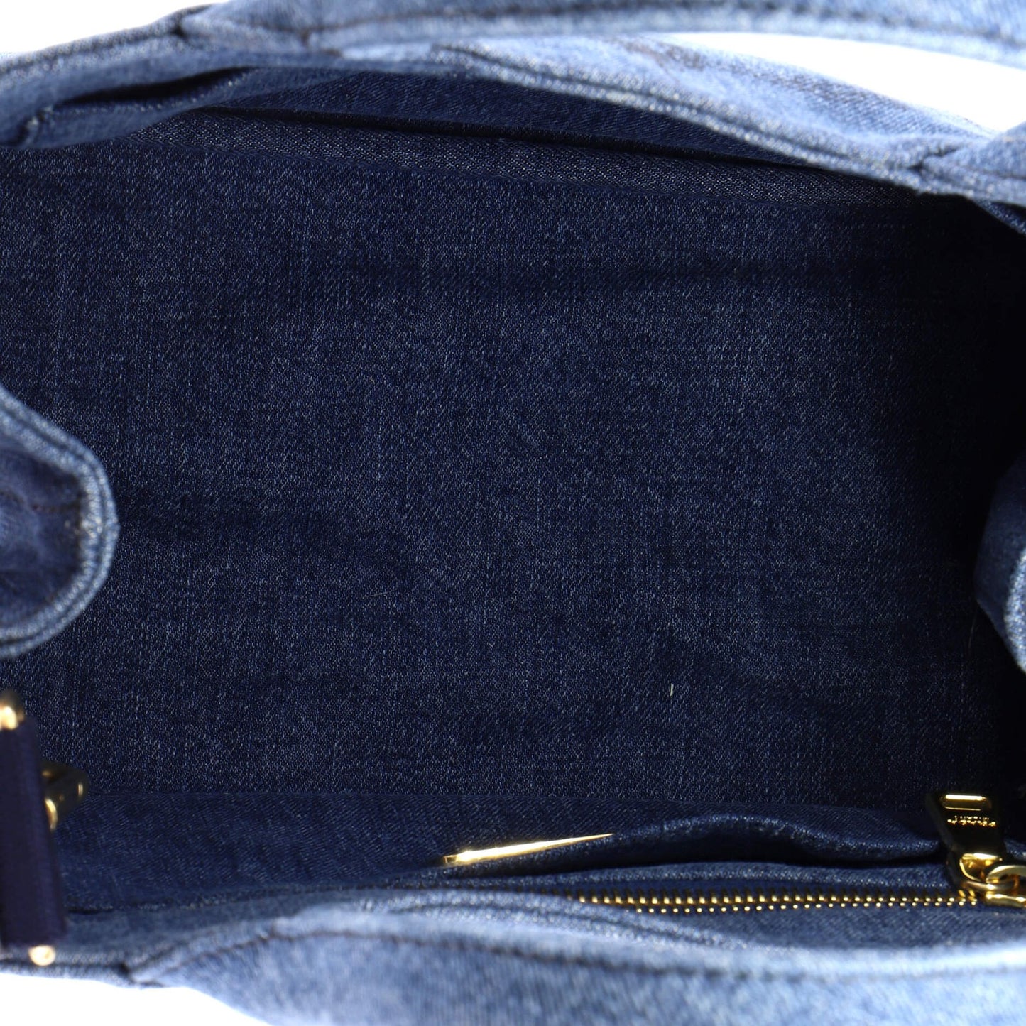 Prada Canapa Convertible Tote Denim Mini