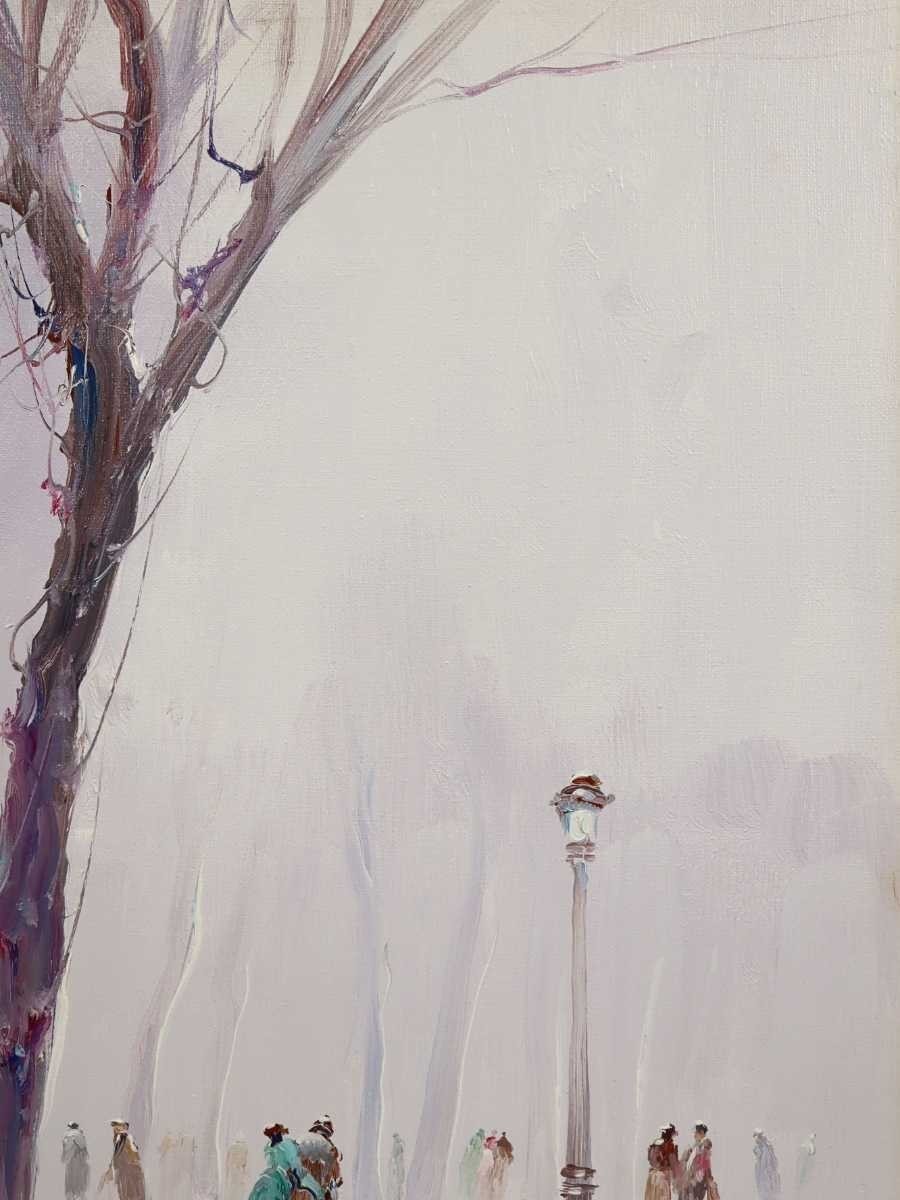 Alfred Kandela "Park After The Rain" Original Oil Painting On Canvas Signed F10