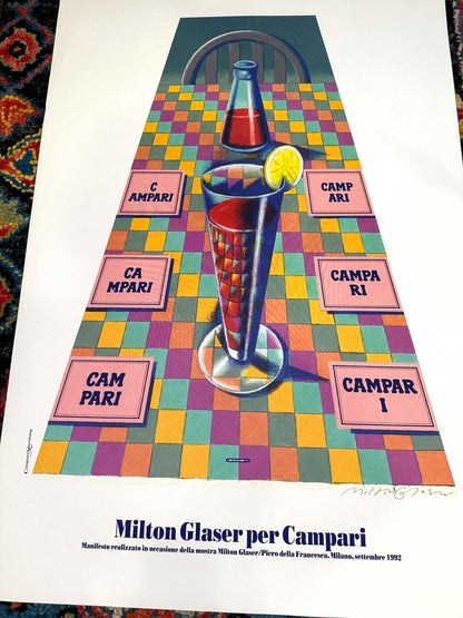 Milton Glaser For Campari 1992 Signed Limited Edition Print #2 Artistic Paper