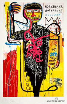 Jean-Michel Basquiat Lithograph Handmade Coa Signed By Hand Numbered