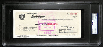 Al Davis Hof Signed/Autographed 8.5X3.5 Bank Check Raiders Psa/Dna 193235