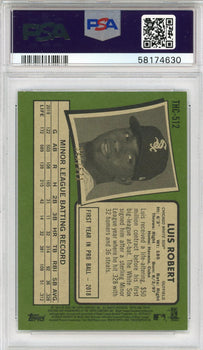 Luis Robert 2020 Topps Heritage Chrome Refractor Rookie Card #512 (Psa)