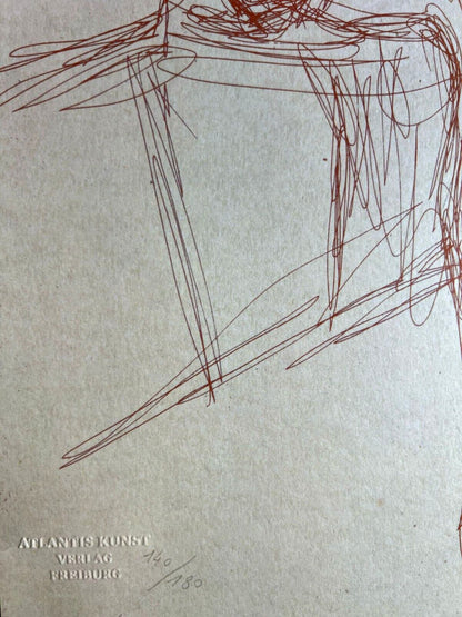 Alberto Giacometti Lithograph ( Coa Signed In Pen) Numbered By Hand
