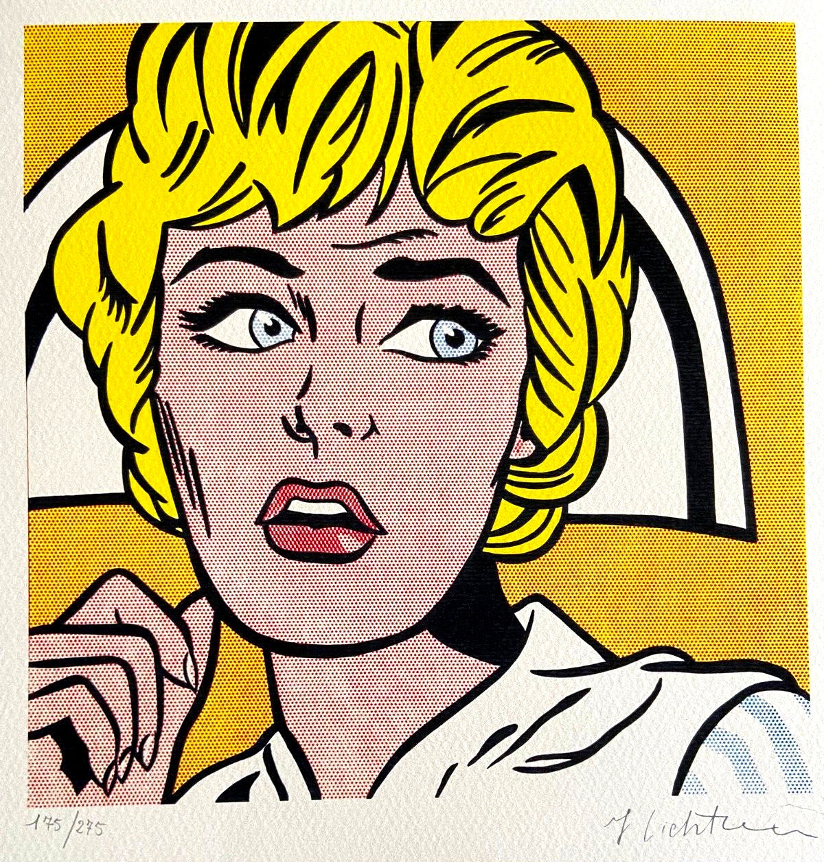 Roy Lichtenstein Lithograph Coa Signed Numbered By Hand 275 Ex