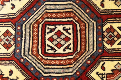 Vintage Bidjar Oriental Rug Geometric Design