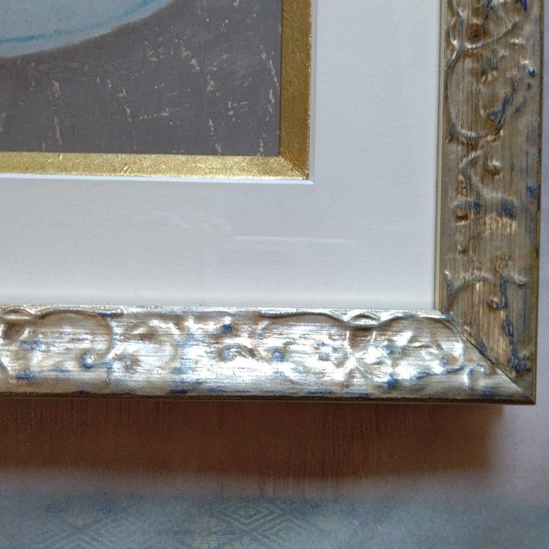 Signed British - Bernard Myers Original Oil Pastel Drawing - Flowers and Pears