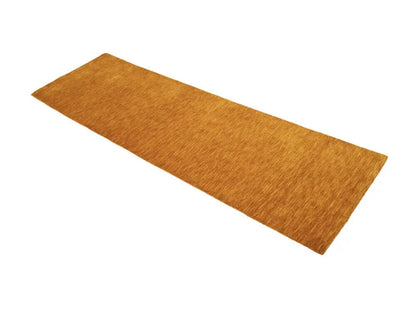 Orange Solid Design Hand-Loomed 3X8 Gabbeh Wool