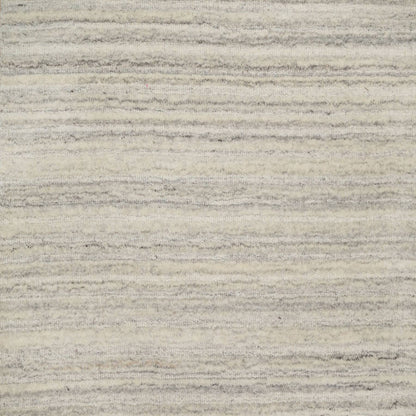 2'6"X10' Beige Plain Modern Design Undyed All Wool Hand Loomed Runner Rug