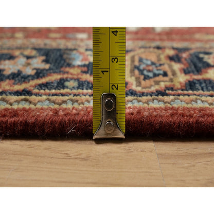 Rug 2'8"x10' Chili Red New Zealand Wool Heris Revival Hand Knotted Runner