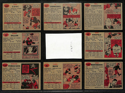 1957 Topps Football Cards Green Bay Packers Partial Team Set (10/12) 200308