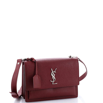 Saint Laurent Sunset Satchel Leather Medium
