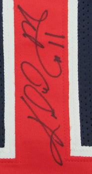 Karl Malone Hof Signed/Auto Navy Custom