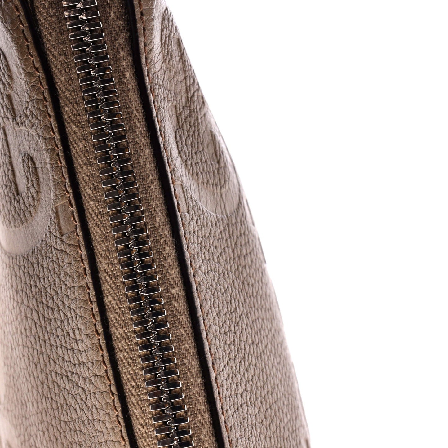 Gucci Zip Messenger Bag Jumbo Gg Embossed Leather Medium