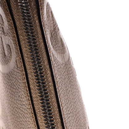 Gucci Zip Messenger Bag Jumbo Gg Embossed Leather Medium