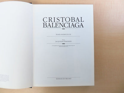 Cristobal Balenciaga 1988 1St Edition Editions Du Regard Paris Fashion Hardcover