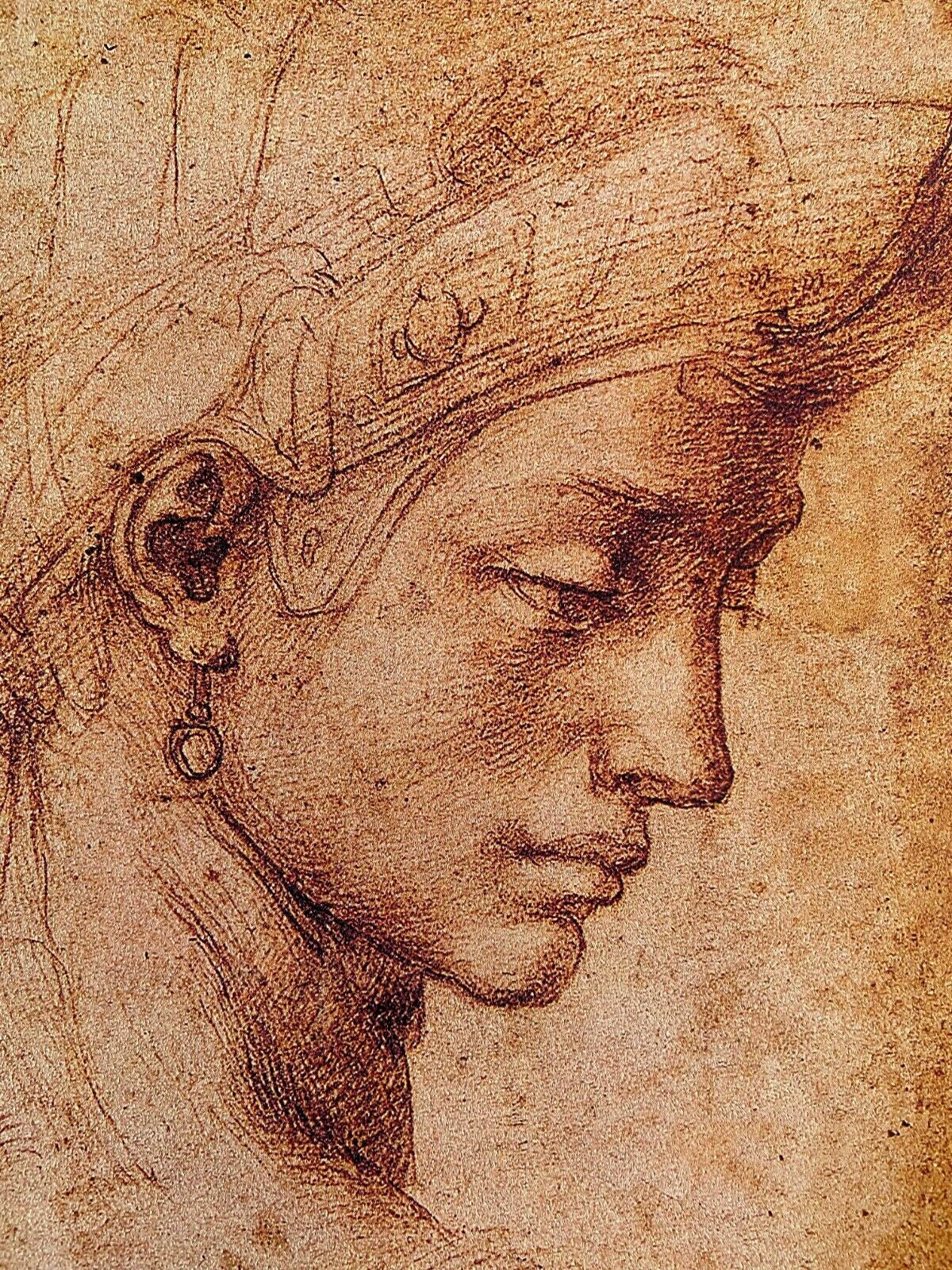 Michelangelo Buonarroti Lithograph 1968