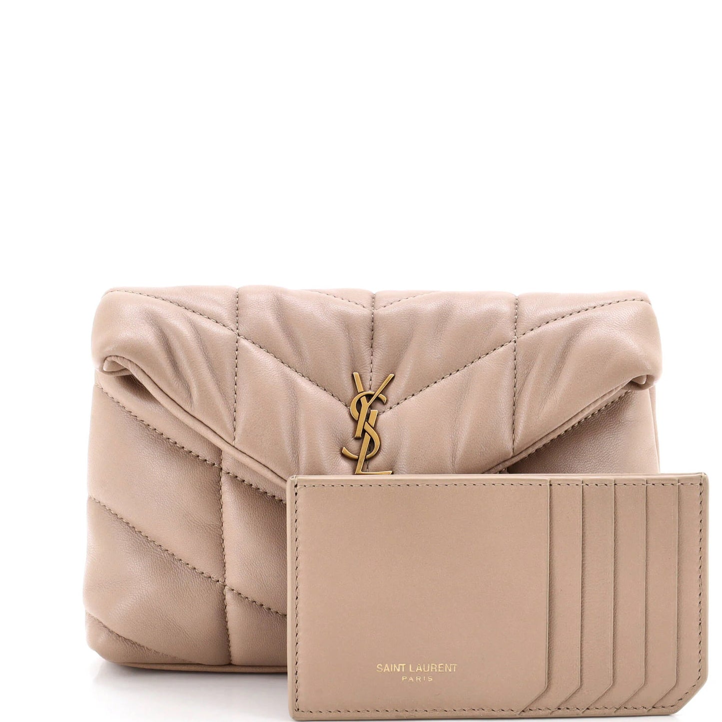 Saint Laurent Loulou Puffer Clutch Leather Small