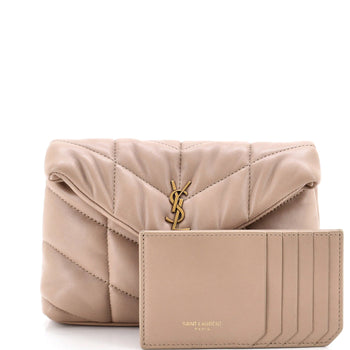 Saint Laurent Loulou Puffer Clutch Leather Small