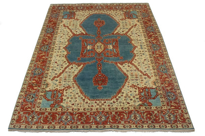 9X12 Ft Handmade Wool Indo-Viss Rug Vintage Style
