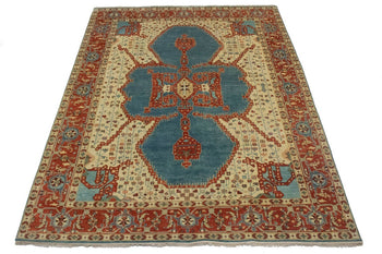 9X12 Ft Handmade Wool Indo-Viss Rug Vintage Style
