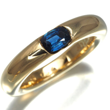 Cartier Ring Sapphire Ellipse Eu52 18K 750 Yellow Gold