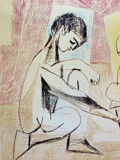 Pablo Picasso Coa Signed / Numbered In Pencil Crayon / Paul Klee