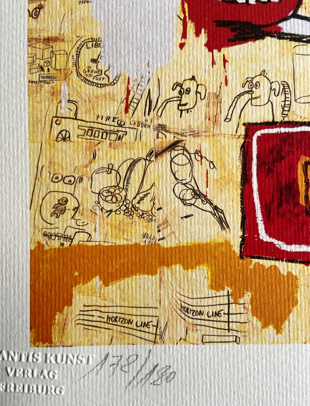 Jean-Michel Basquiat Lithograph Coa Signed Numbered By Hand