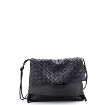 Bottega Veneta Knot Strap Shoulder Bag Intrecciato Leather Medium
