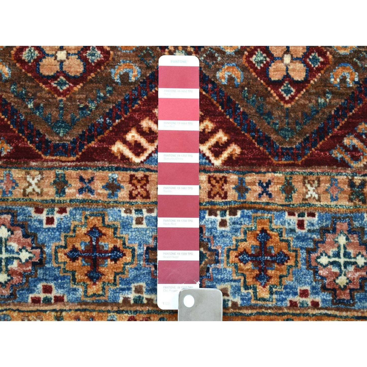 2'7"X9' Ivory Khorjin Design Runner Super Kazak Handknotted Pure Wool Rug