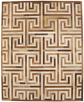 Contemporary Brown Cowhide Rug Large Modern