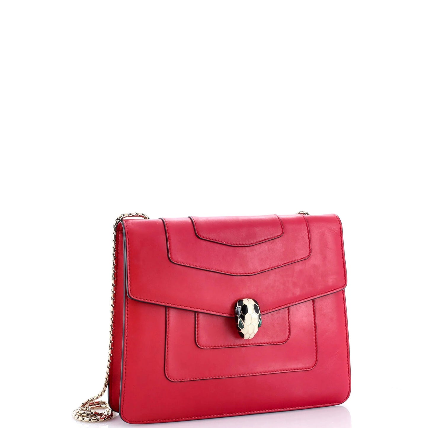 Bvlgari Serpenti Forever Square Shoulder Bag Leather Medium