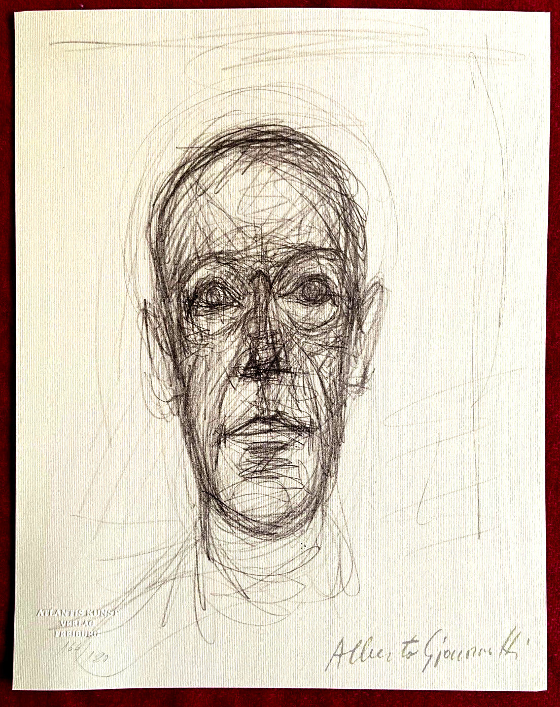 Alberto Giacometti Lithograph Coa Numbered Stamped