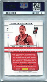 Cj Mccollum 2013 Panini Prizm #6 Auto (Psa Gem Mt