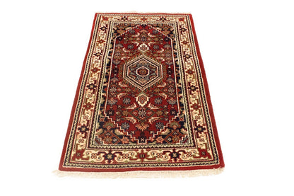 Handmade Floral Tribal Carpet for Bedroom and Bathroom 3X5 ft Oriental Bidjar Carpet