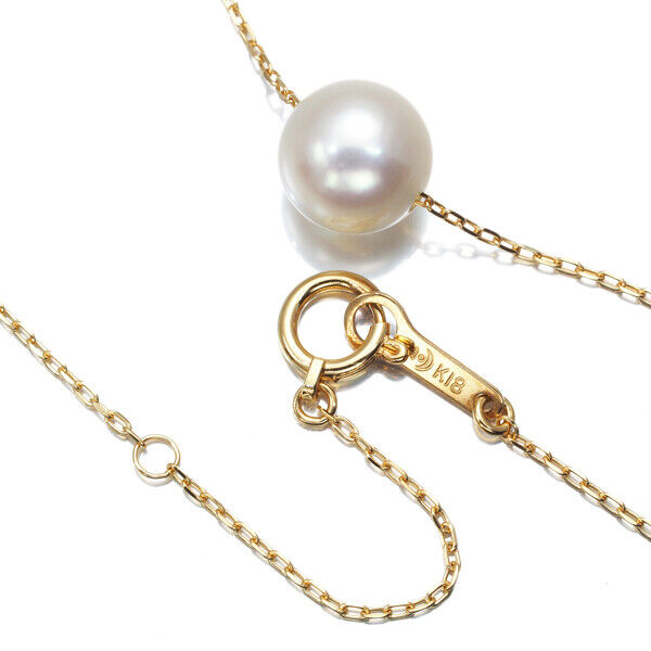 Tasaki Necklace Akoya Pearl 8.2Mm 18K 750 Yellow Gold