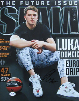 Luka Doncic Autographed 11X14 Magazine Cover Photo Dallas Mavericks Psa/Dna