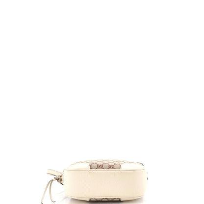 Gucci Bree Disco Crossbody Bag Gg Canvas With Leather Mini