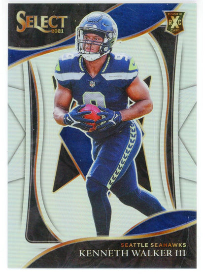 Kenneth Walker Iii 2021 Panini Select Silver Prizm Rookie Card #407
